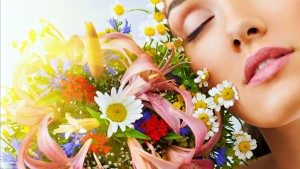 Woman-love-Flower-2560x1440