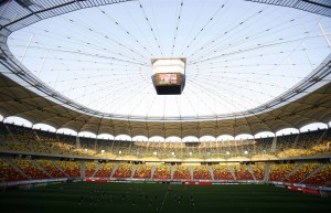 France's national soccer team player attend a training session at the National Arena stadium in Bucharest
