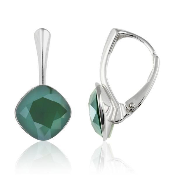 cercei-argint-cercei-swarovski-cushion-cut-royal-green-10mm-bijuterii-argint-1