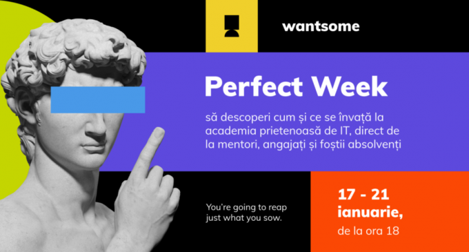 [P] O săptămână gratuită cu experiențe, informații și premii pentru cei interesați de IT: Perfect Week cu Wantsome – IT